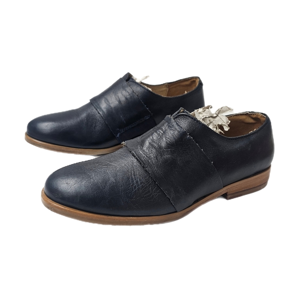 Wolverine Florentina Leather Slip On Loafer Womens 5.5 Navy 1000 Mile Collection